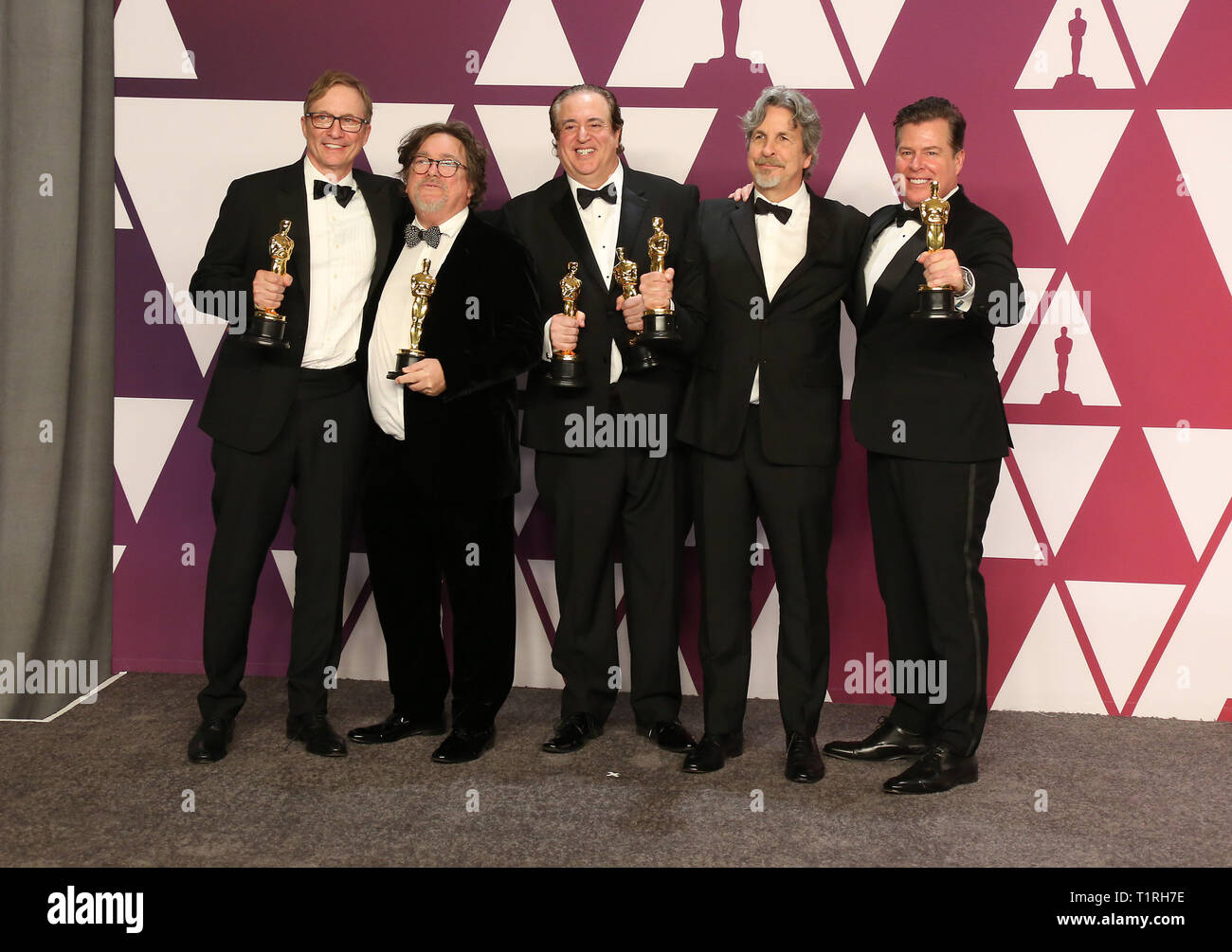 91st Academy Awards (Oscars 2019) held at the Dolby Theatre - Press Room  Featuring: Jim Burke, Charles B. Wessler, Nick Vallelonga, Peter Farrelly, Brian Currie Where: Los Angeles, California, United States When: 24 Feb 2019 Credit: Adriana M. Barraza/WENN.com Stock Photo