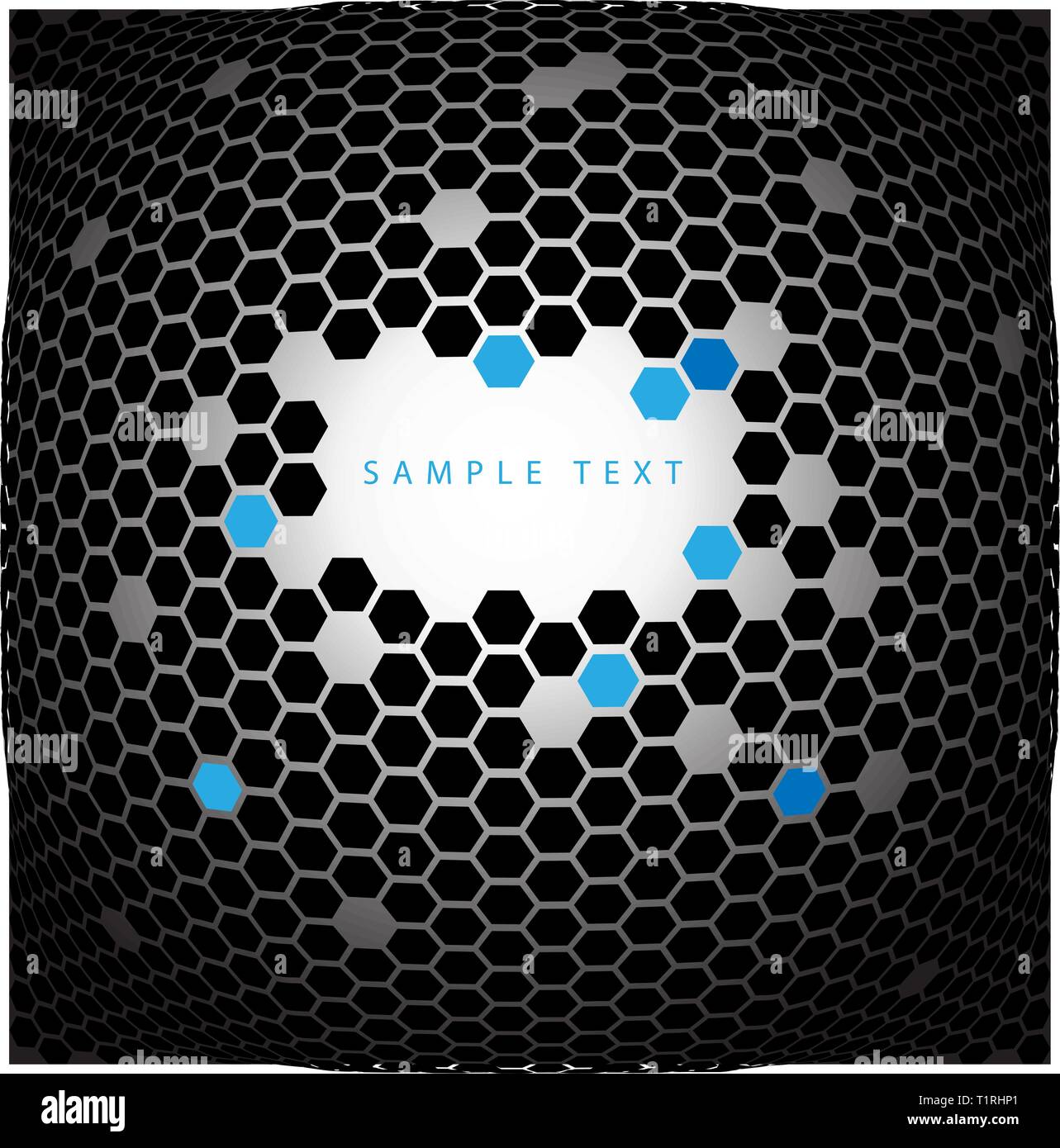 Abstract technical background made from hexagons Stock Vector