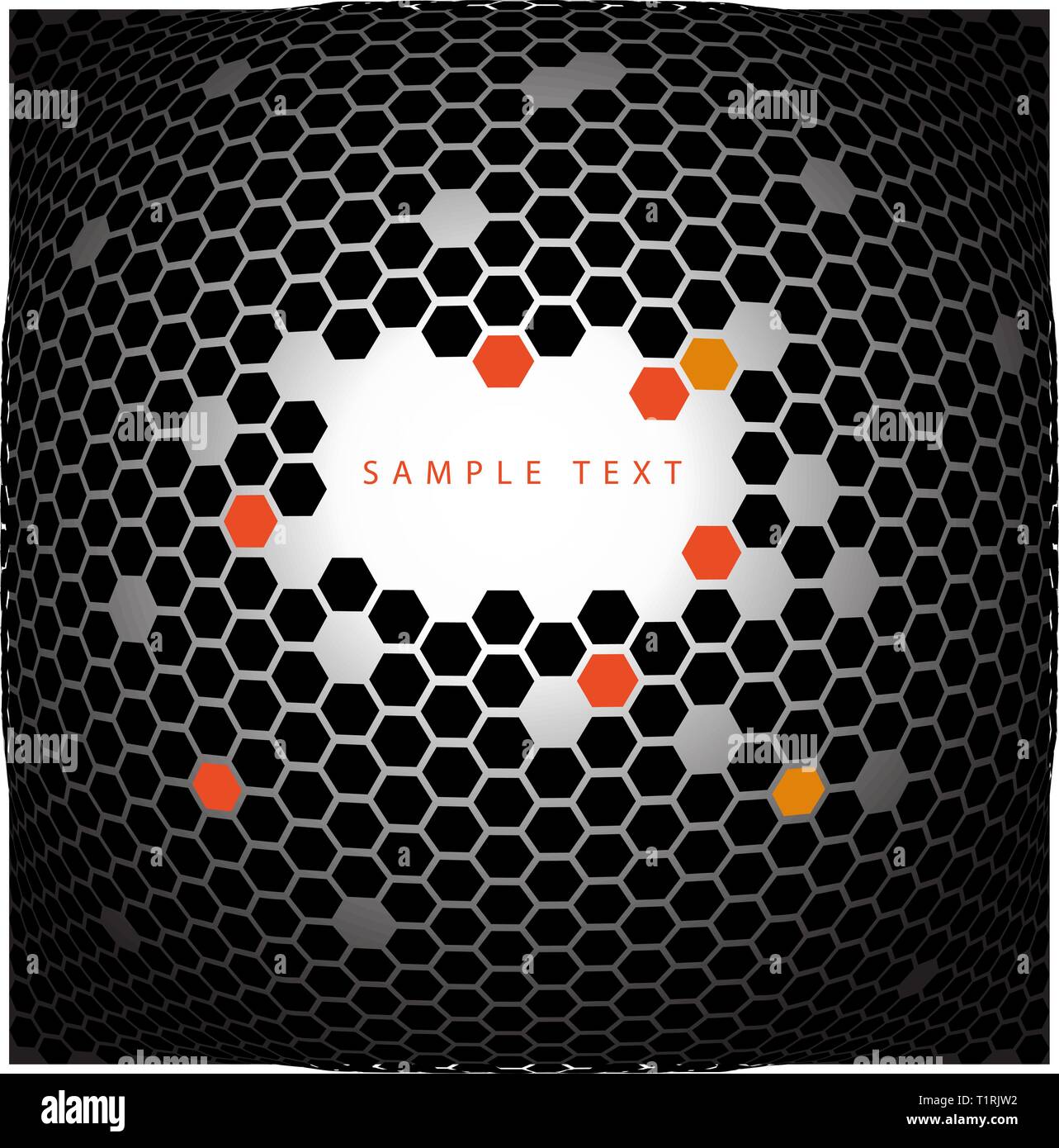 Abstract technical background made from hexagons Stock Vector
