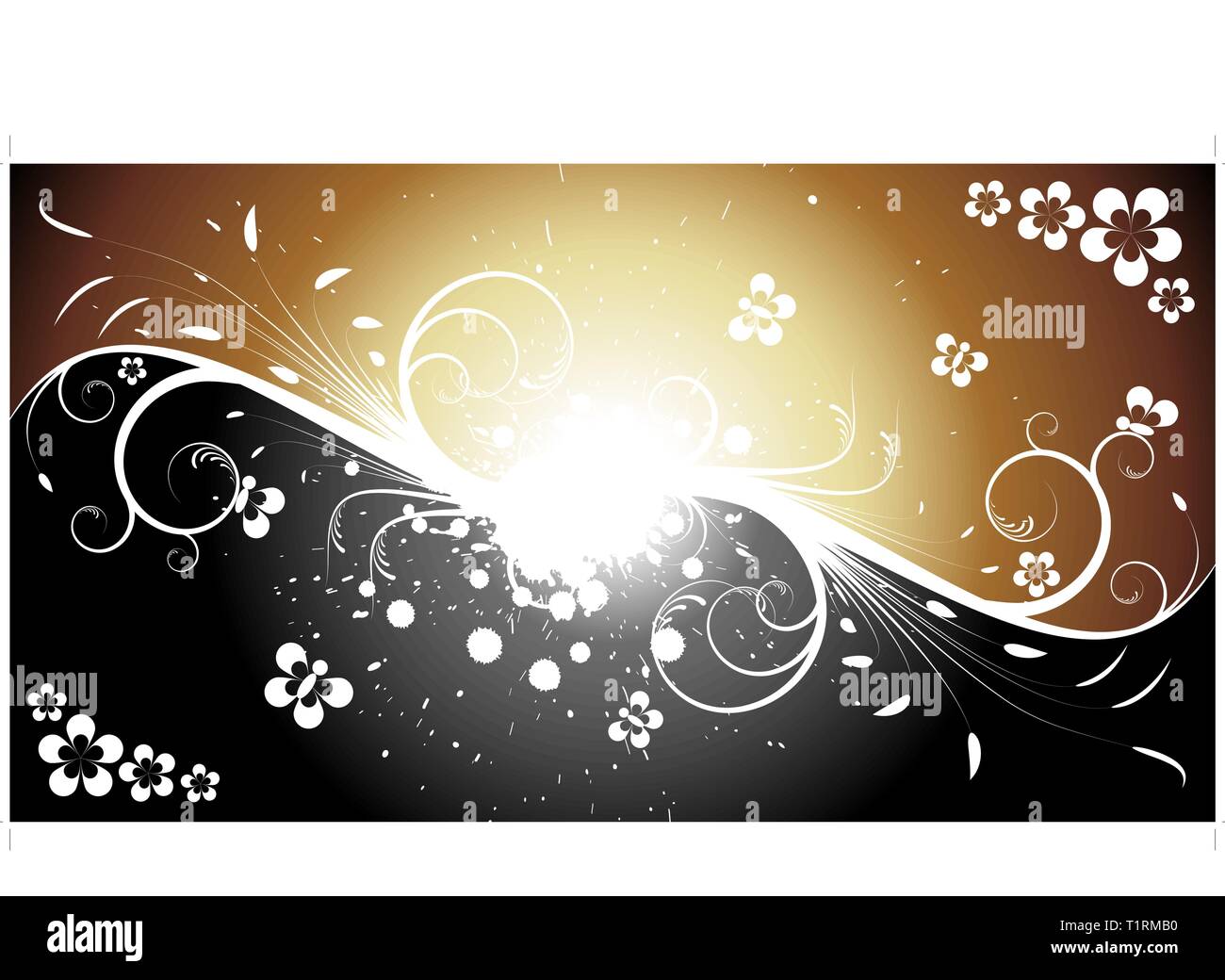 Abstract funeral background - black, white and golden colors Stock Vector  Image & Art - Alamy