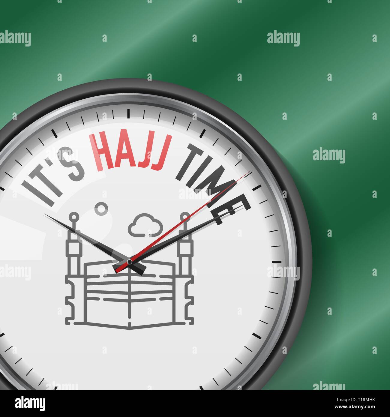 Mecca mosque and clock Stock Vector Images - Alamy