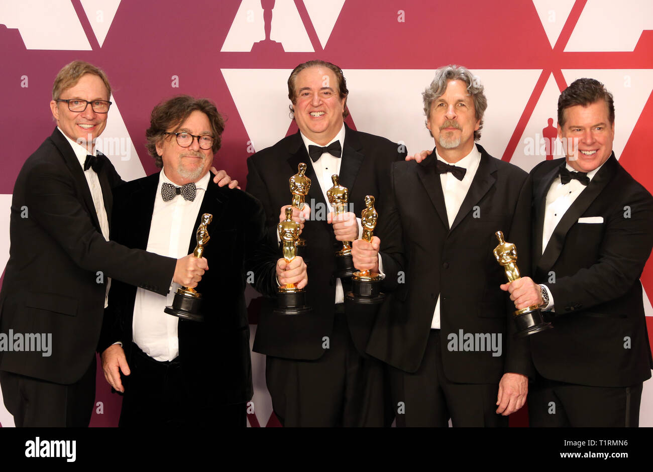 91st Academy Awards (Oscars 2019) held at the Dolby Theatre - Press Room  Featuring: Jim Burke, Charles B. Wessler, Nick Vallelonga, Peter Farrelly, Brian Currie Where: Hollywood, California, United States When: 24 Feb 2019 Credit: FayesVision/WENN.com Stock Photo