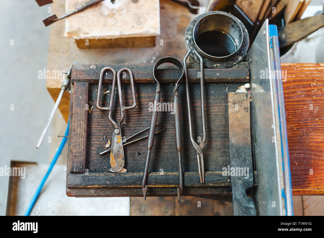Glassblowing tools hi-res stock photography and images - Alamy