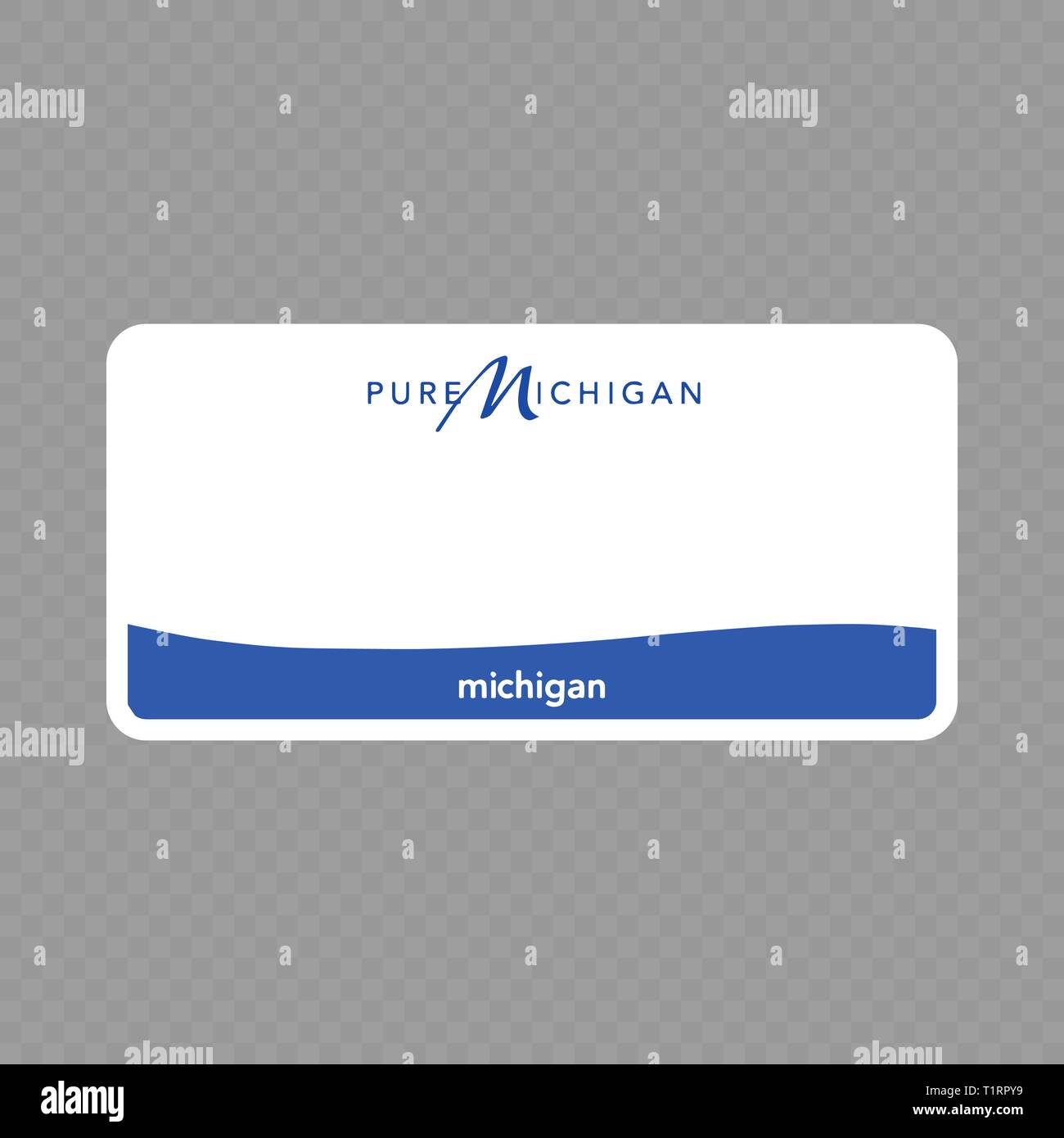 Number plate. Vehicle registration plates of USA state michigan Stock