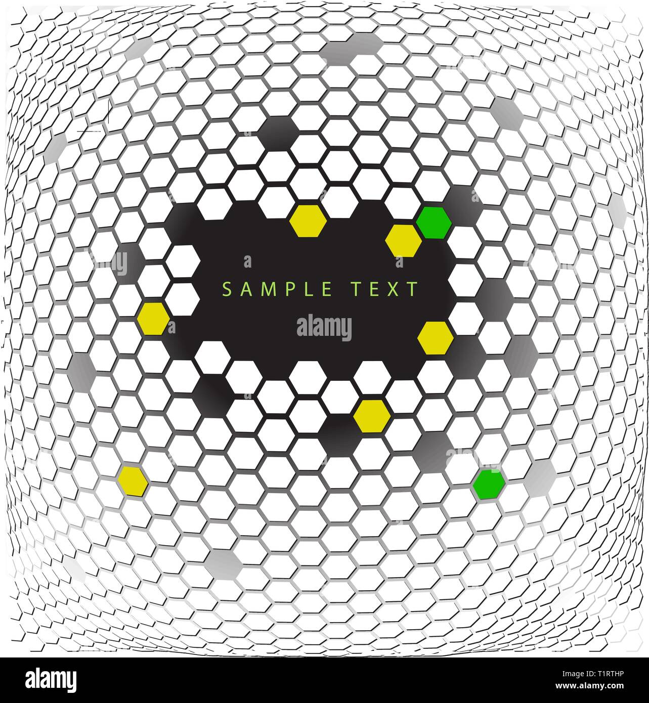 Abstract technical background made from hexagons Stock Vector