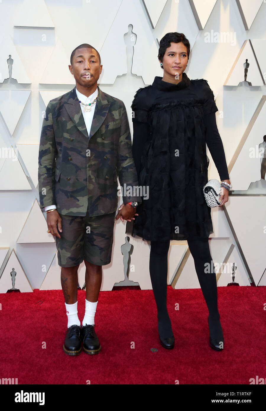 Photo : Pharrell Williams et sa femme Helen Lasichanh lors de la cérémonie  des 65ème Grammy Awards à Los Angeles le 5 février 2023. - Purepeople