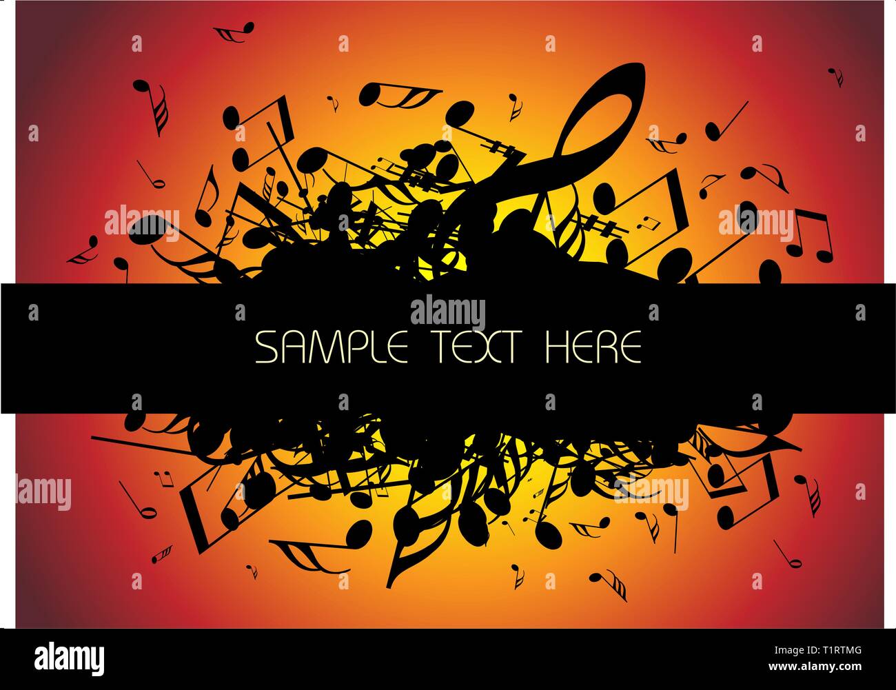 musical background with place for your text (black and white Stock ...