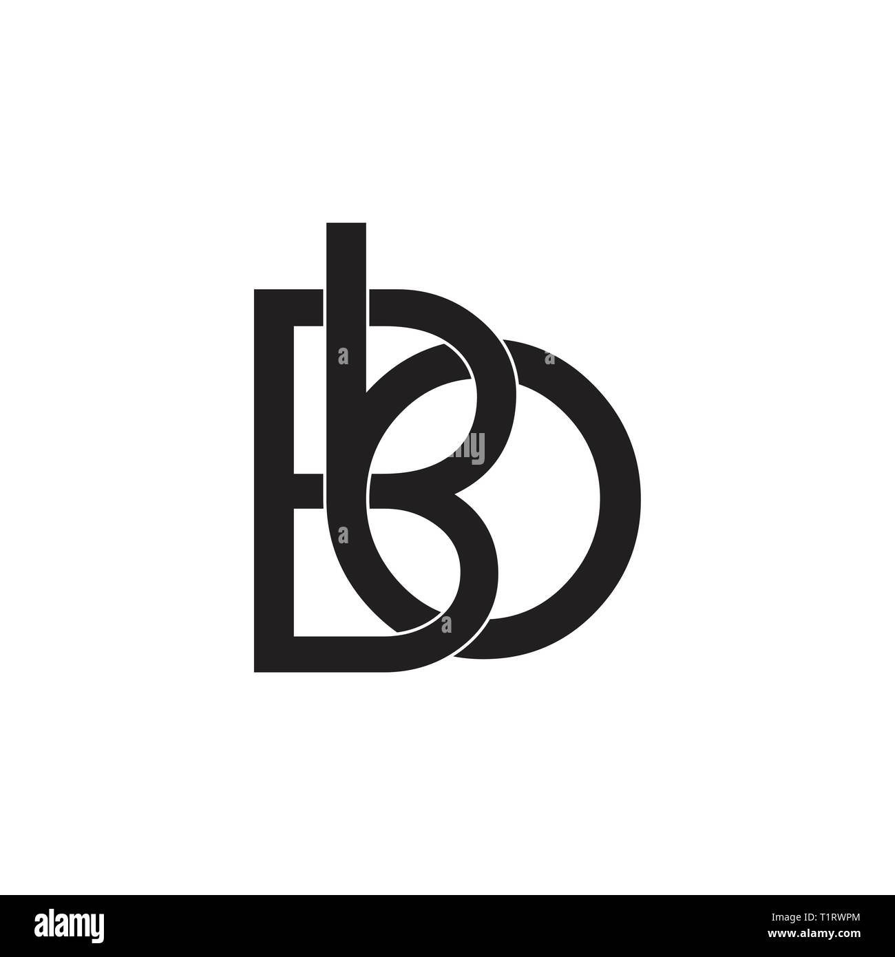 letters bb linked monogram line logo vector Stock Vector Image & Art ...