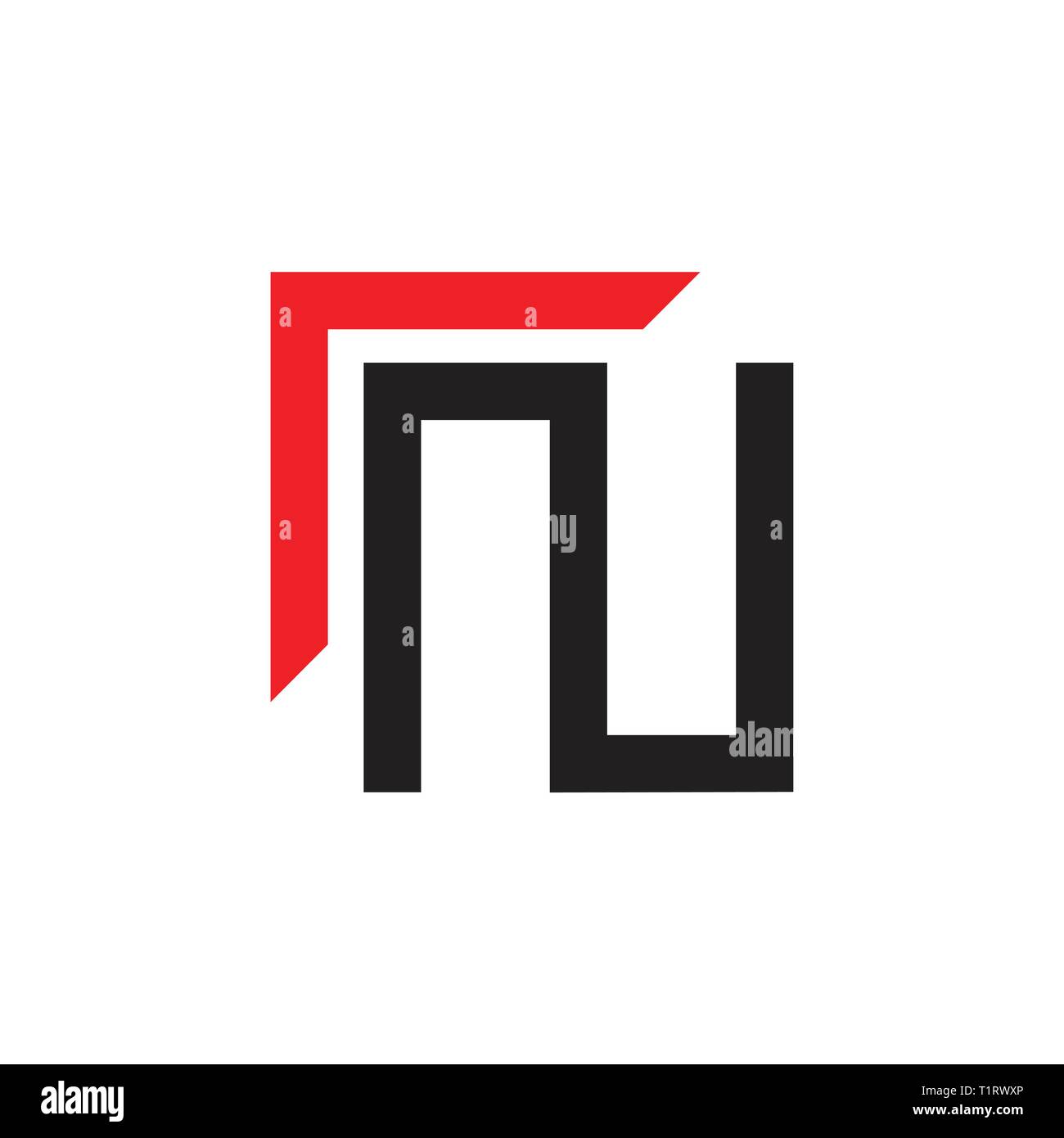 abstract letters n geometric arrow logo vector Stock Vector Image & Art ...