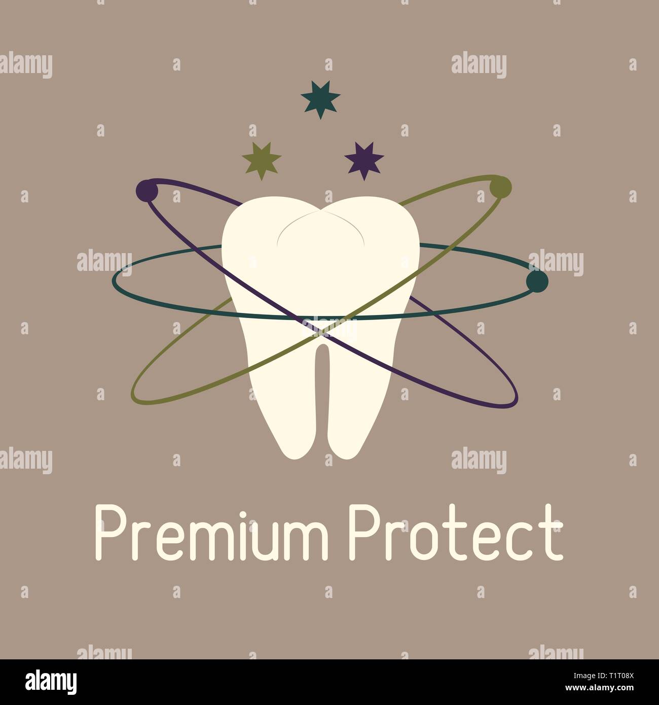 Vector Illustration With Tooth Protection For Teeth Dental