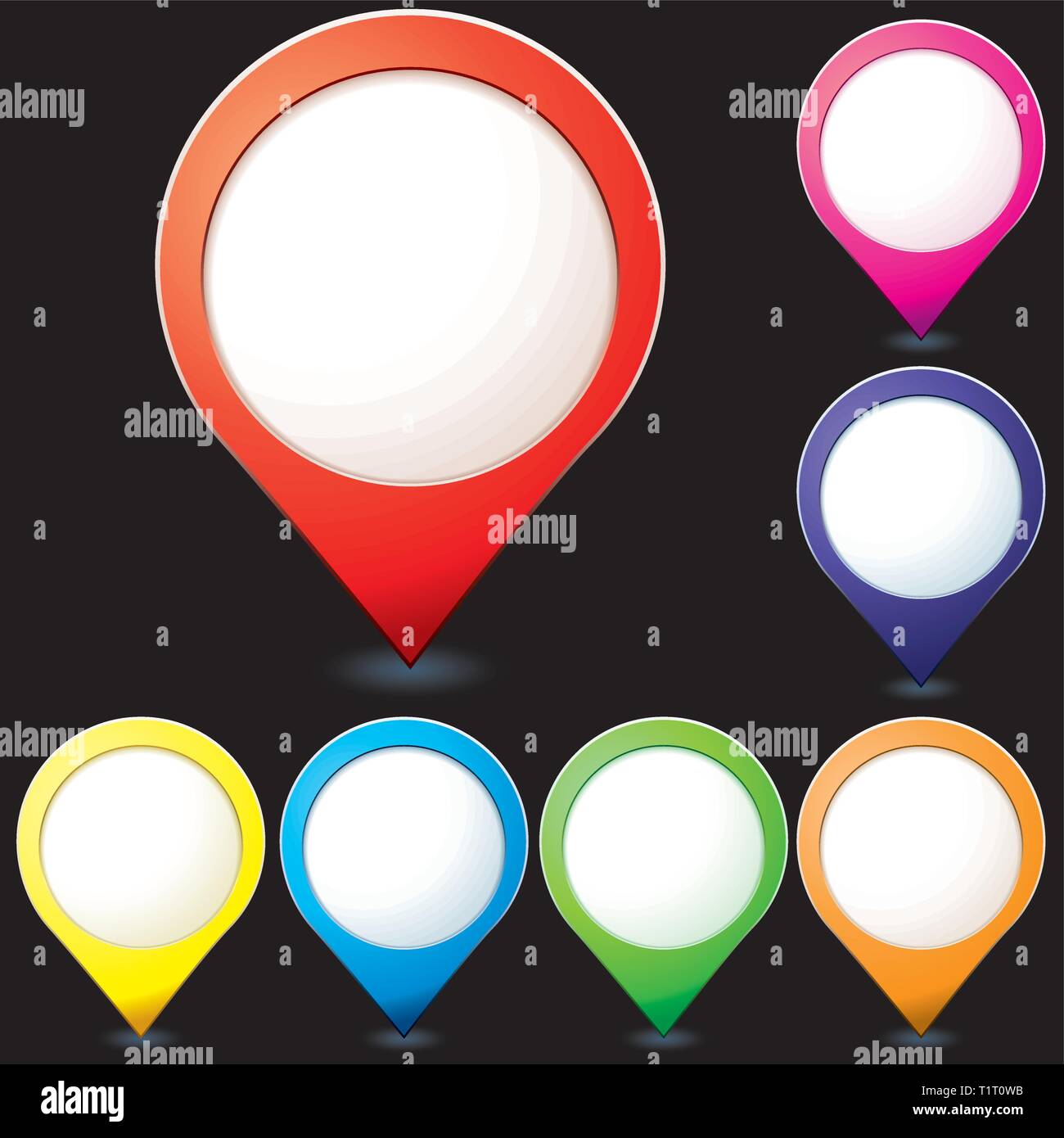 Map pointers Stock Vector