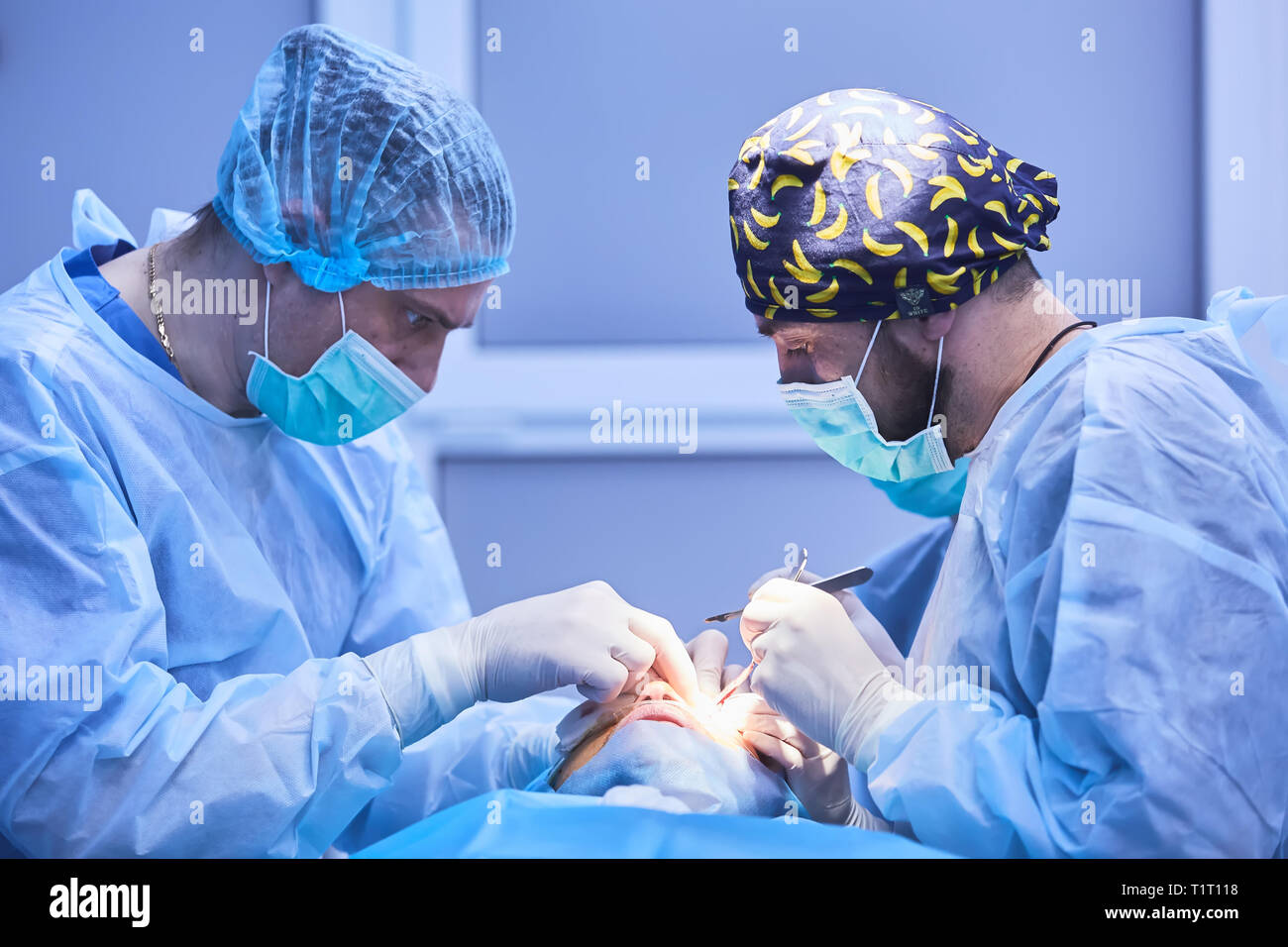 Blepharoplasty, plastic surgery operation for correcting defects