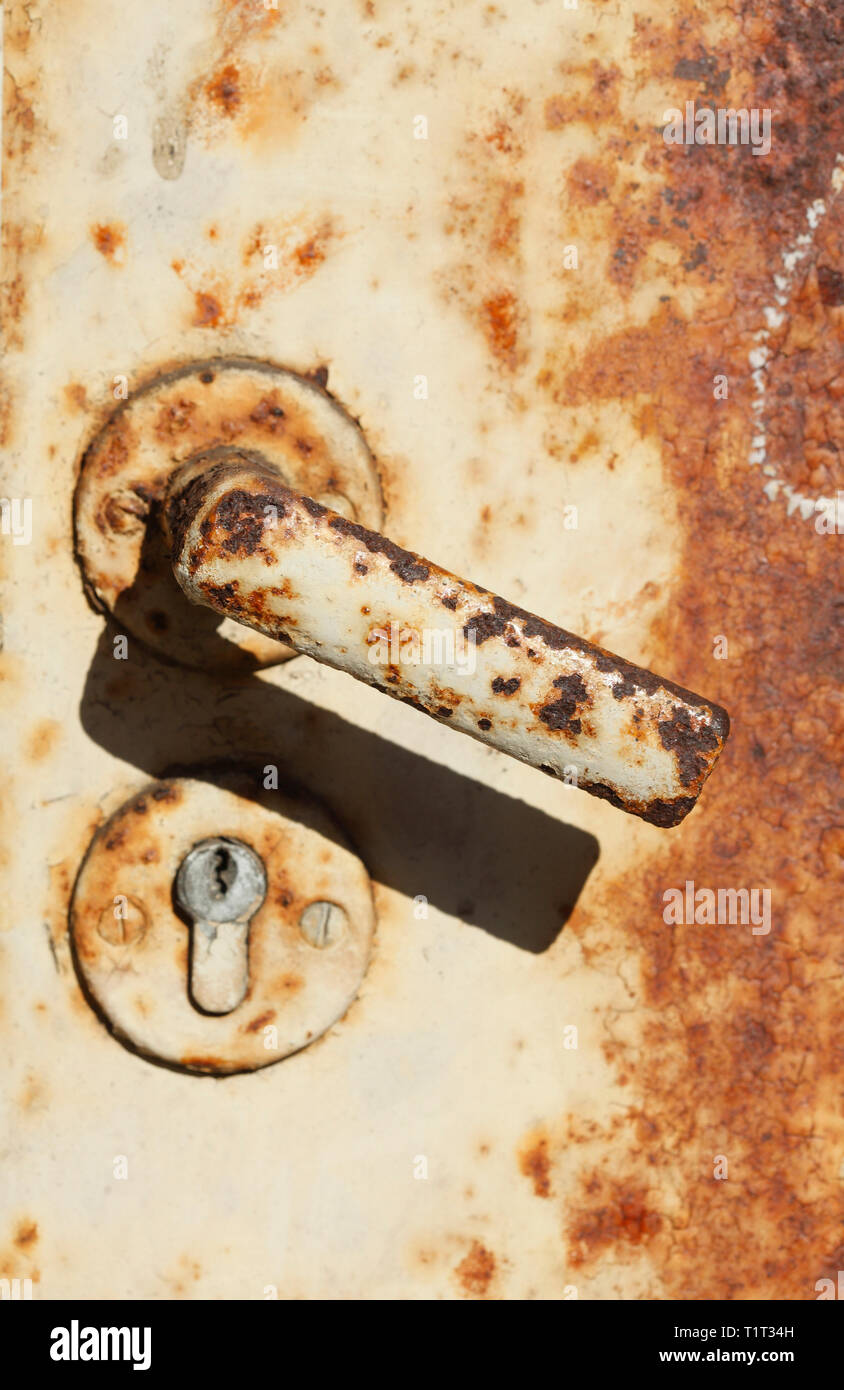 old-rusted-metal-door-handle-germany-europe-stock-photo-alamy