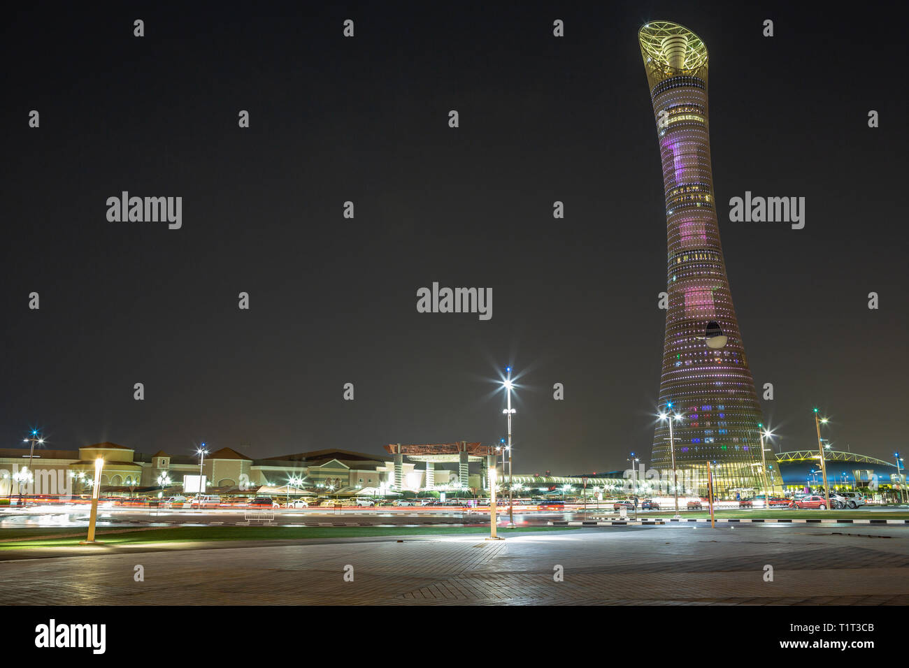 DOHA, QATAR – MAY 2 2013: The Torch hotel near Villagio Mall in Doha Qatar. Stock Photo