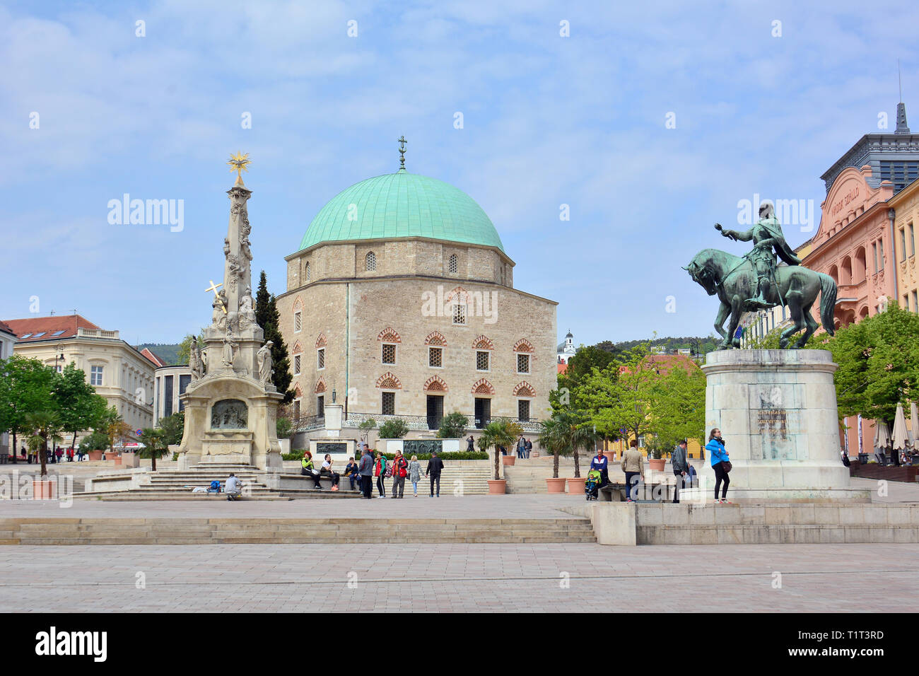 Szechenyi Square, Pecs, Hungary. Szechenyi ter, Pecs, Magyarorszag Stock  Photo - Alamy