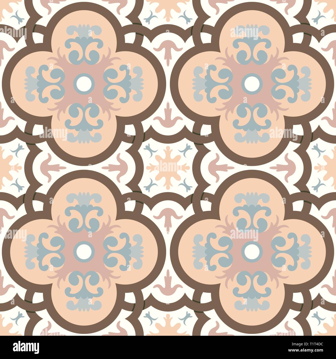 Seamless pattern in Oriental style. Geometrical ornament. Vector pattern. Stock Vector