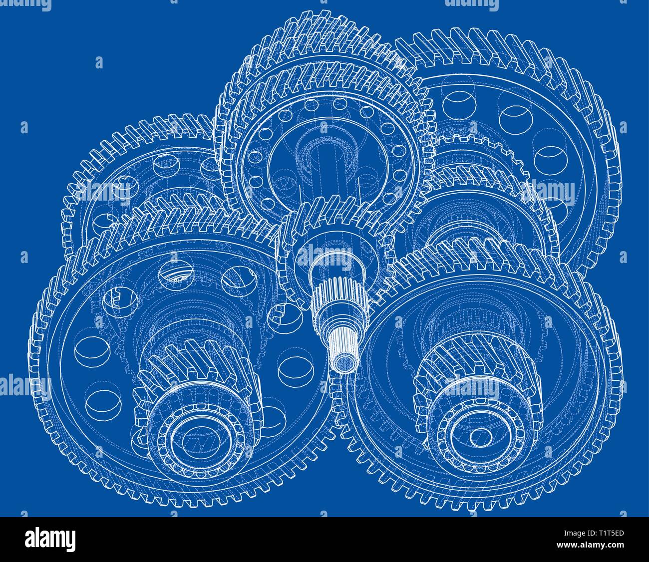 Outline gearbox concept. Vector Stock Vector Image & Art - Alamy