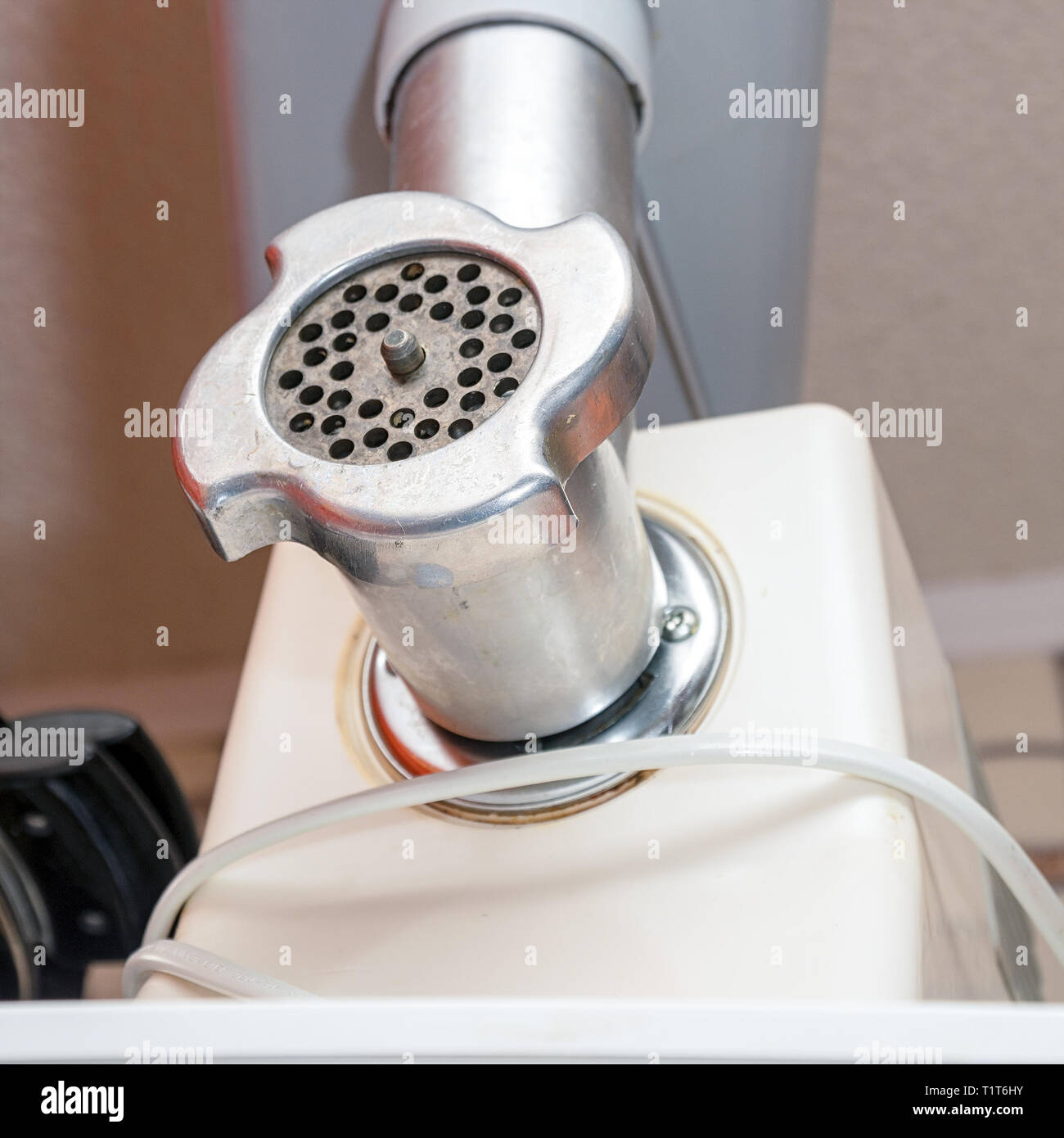 Household electric meat grinder on the shelf Stock Photo Alamy
