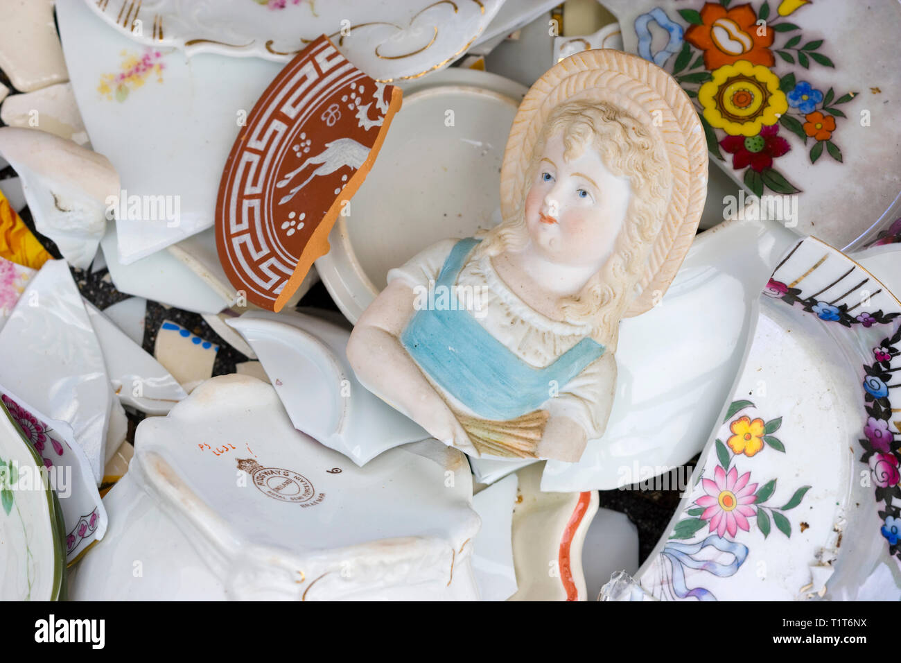 Wreckage of housewares after a Severe storm which is this Stock Photo