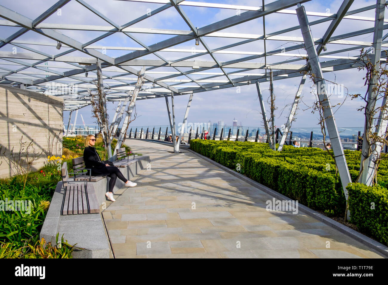 Roof Garden at 120 Fenchurch street, London, UK Stock Photo