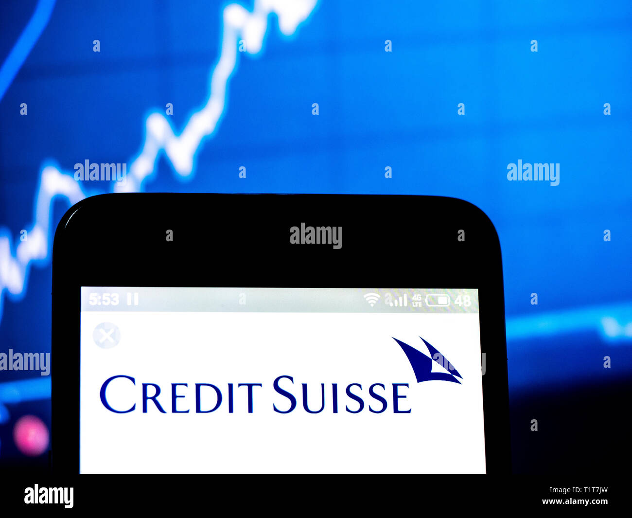 In This Photo Illustration A Credit Suisse Group AG Logo Seen Displayed   In This Photo Illustration A Credit Suisse Group Ag Logo Seen Displayed On A Smart Phone T1T7JW 