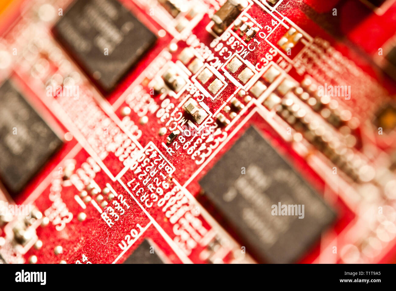 graphic card motherboard macro detail Stock Photo Alamy