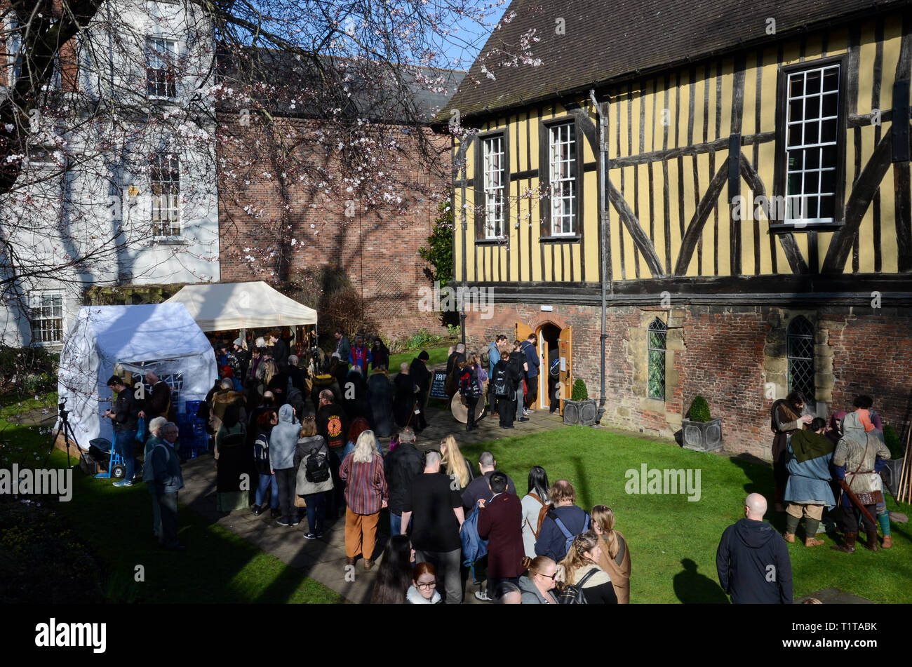 Jorvik Viking Festival, Merchant Adventurers' Hall, York, North Yorkshire, England, February 2019 Stock Photo