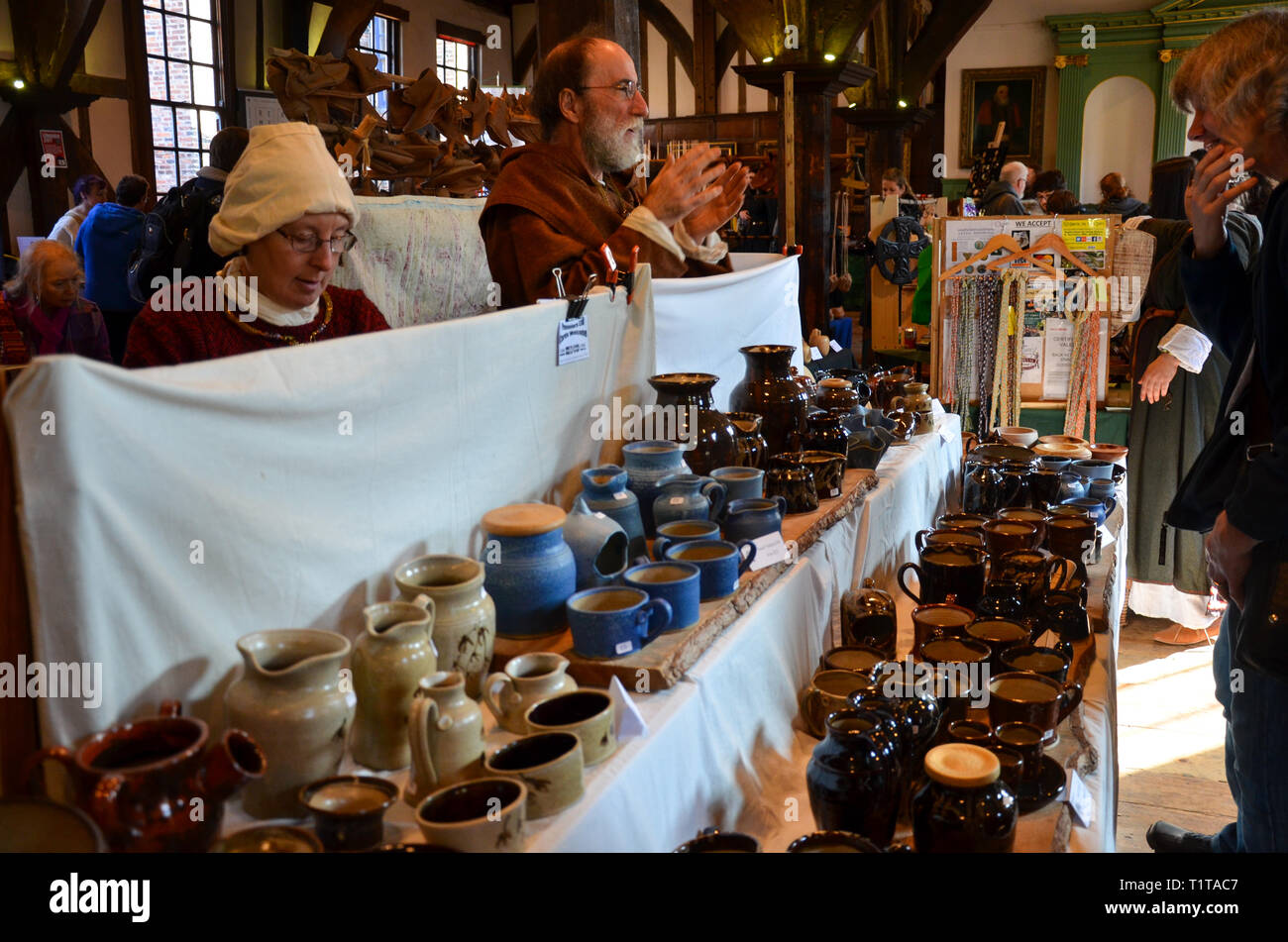Jorvik Viking Festival, Merchant Adventurers' Hall, York, North Yorkshire, England, February 2019 Stock Photo