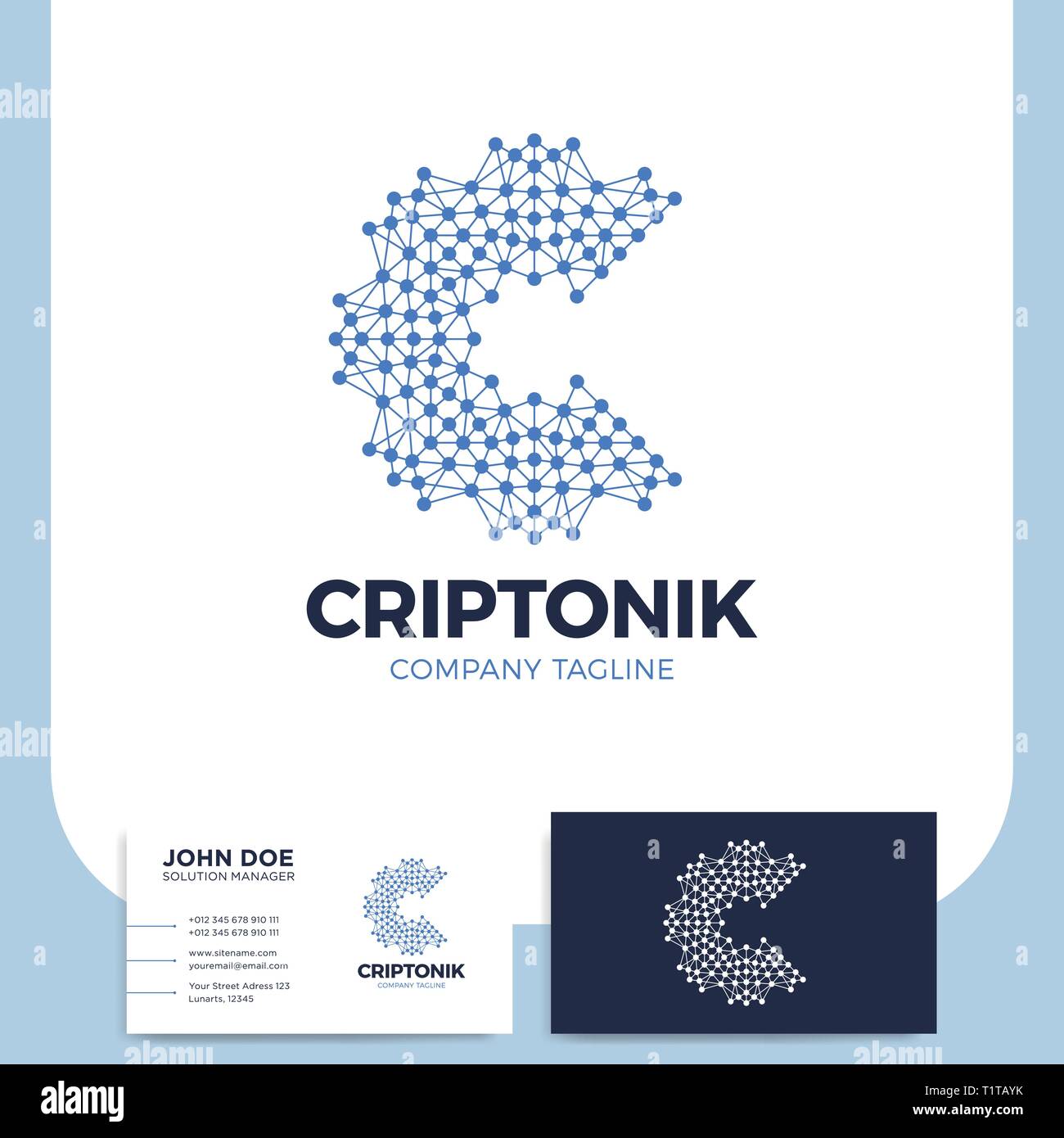 Clever and creative dots or point crypto letter c logo smart and idea  logotype Stock Vector Image & Art - Alamy