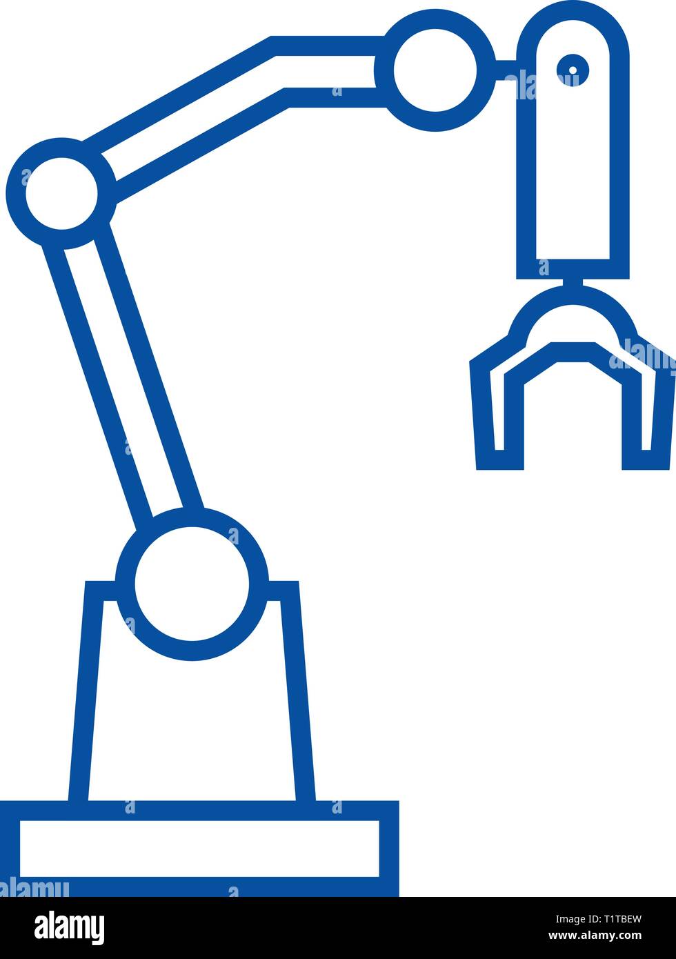Robot arm line icon concept. Robot arm flat  vector symbol, sign, outline illustration. Stock Vector