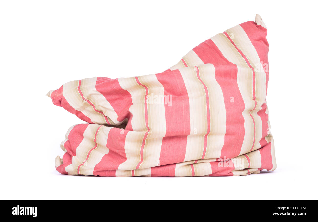 Old and dirty pillow isolated on white background Stock Photo Alamy