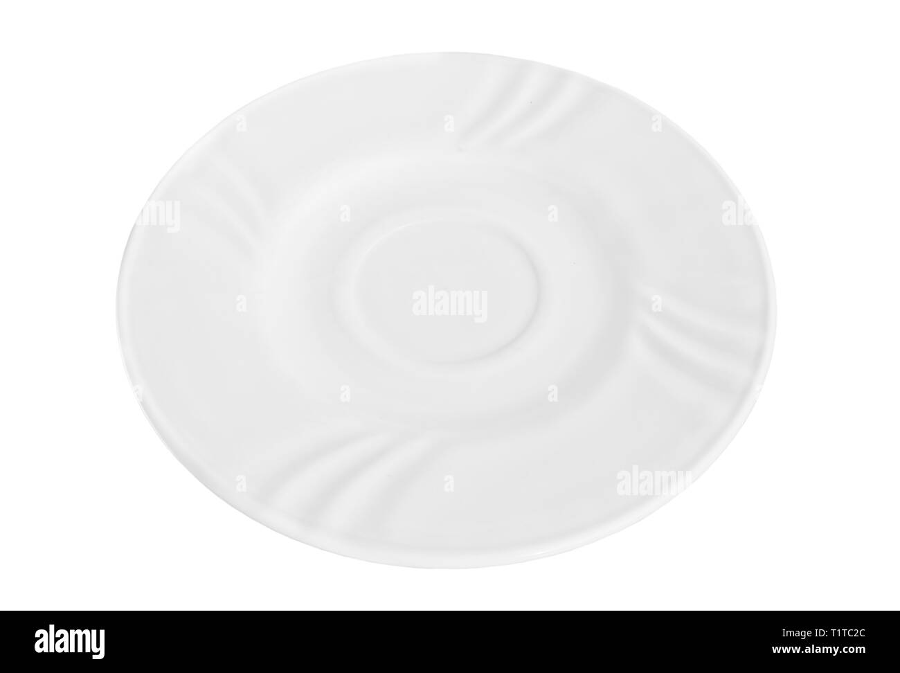 White porcelain plate isolated on white background Stock Photo - Alamy