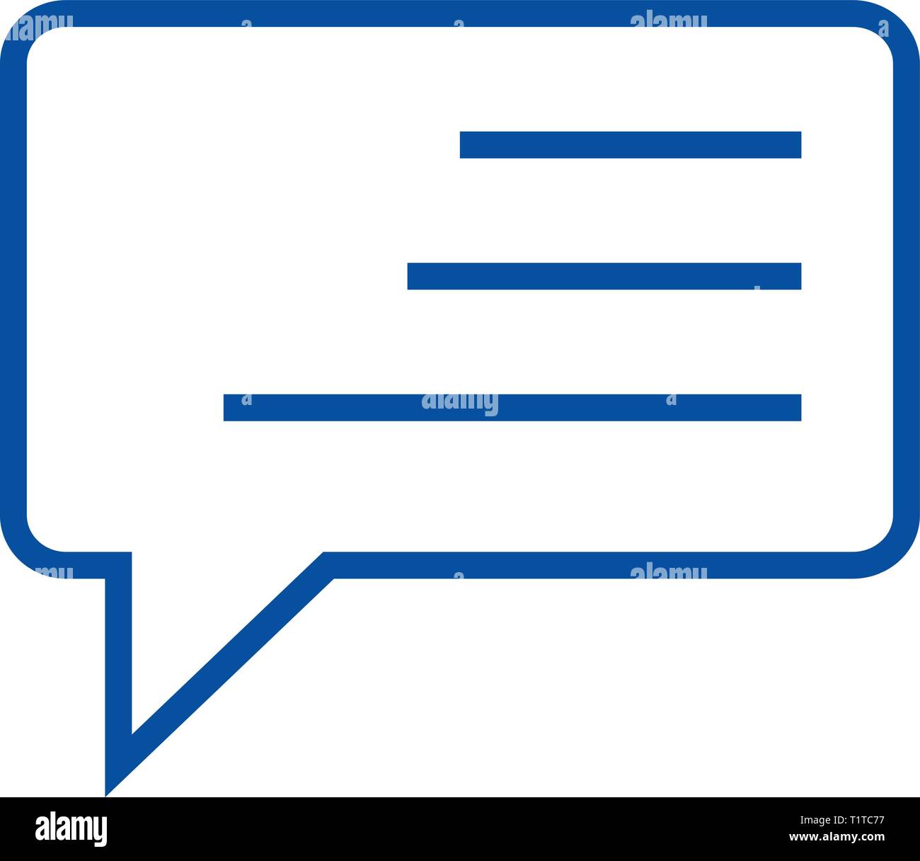 Simple line chat line icon concept. Simple line chat flat vector symbol ...