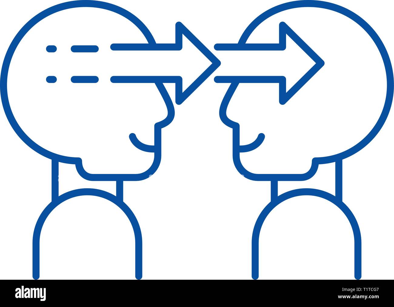 Social manipulation line icon concept. Social manipulation flat vector ...