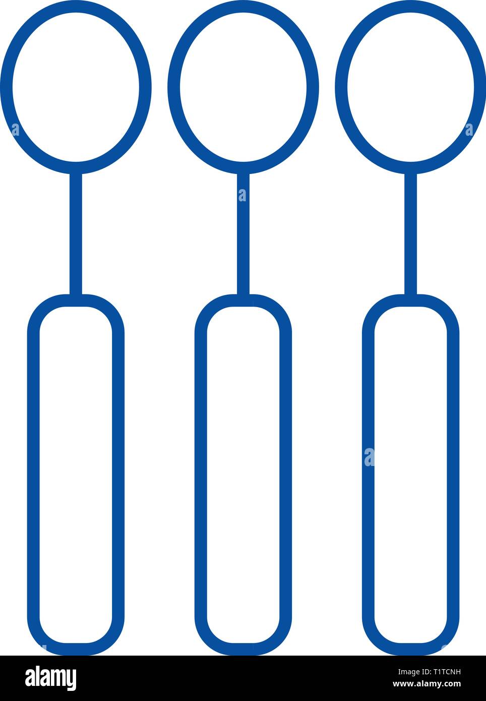 Spoon line icon concept. Spoon flat vector symbol, sign, outline ...