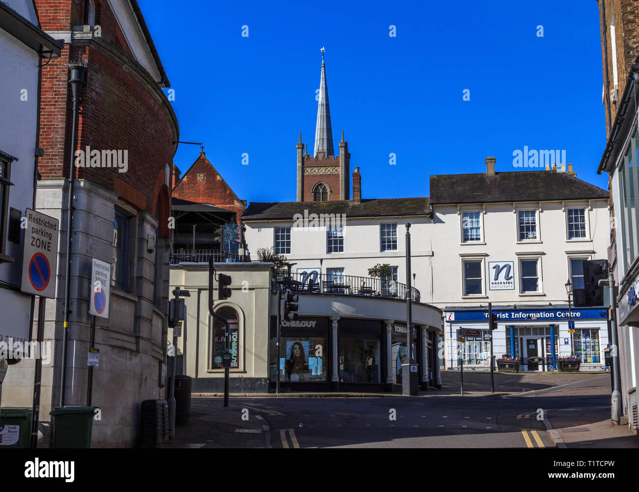 Bishops Stortford Town Centre High Street, Hertfordshire, England, UK ...