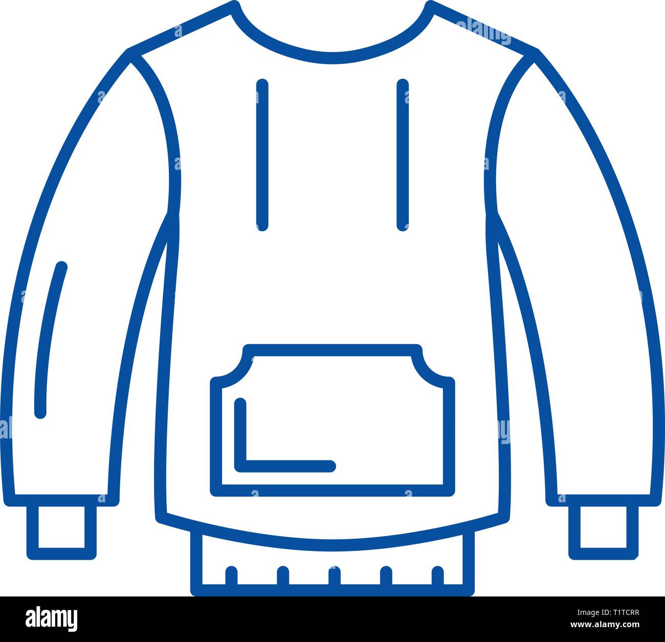 Sportswear line icon concept. Sportswear flat vector symbol, sign