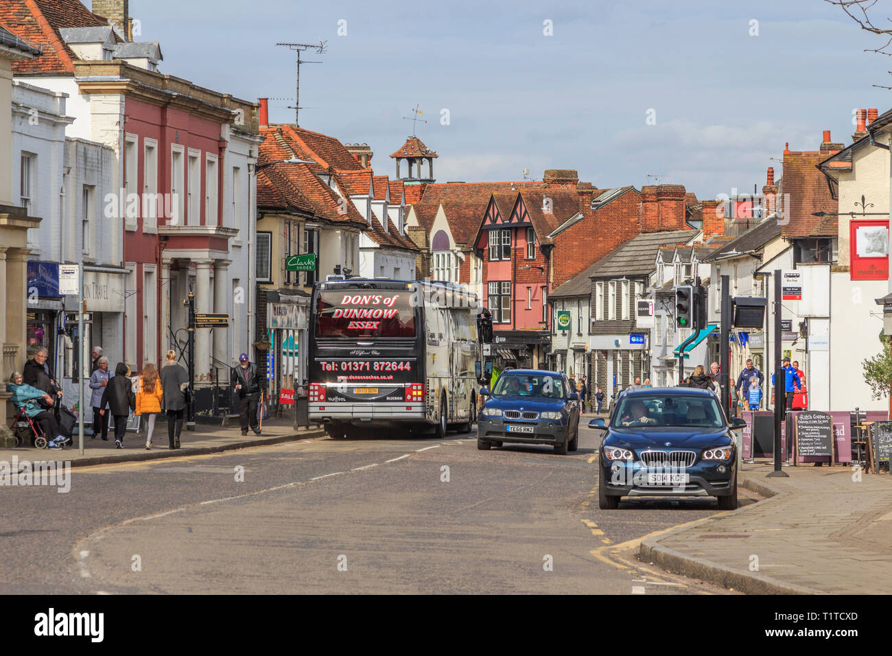 Great Dunmow Town Centre High Street, Essex, England Stock Photo Alamy