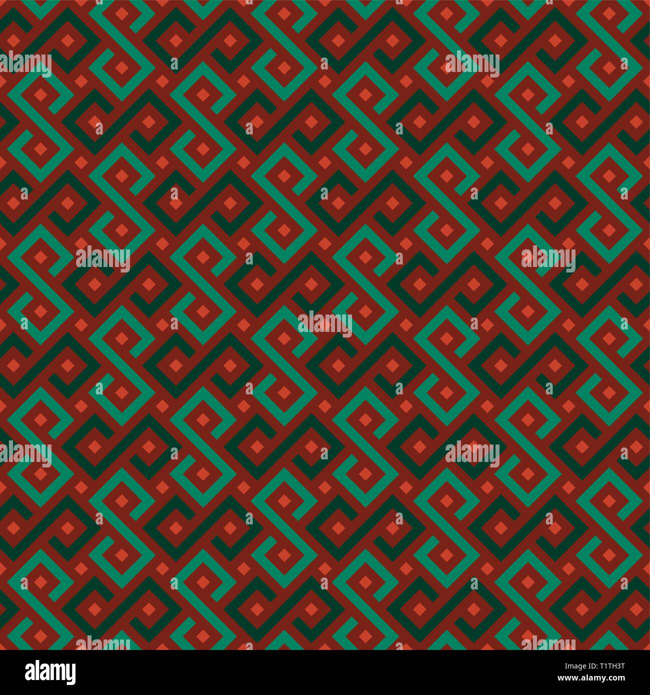 Vector Seamless African pattern. Colorful African geometric ornament ...