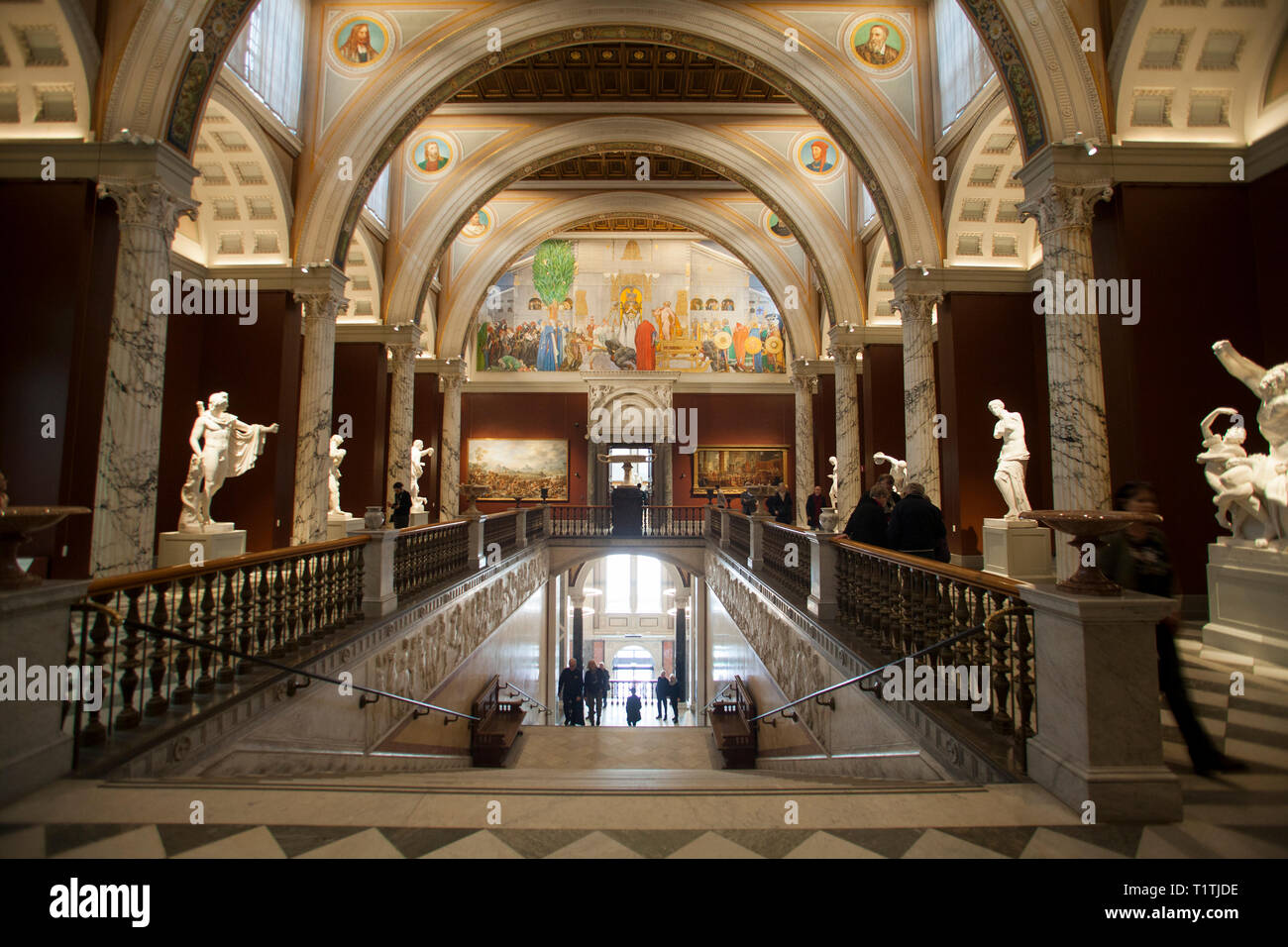 NATIONAL MUSEUM top floor with the Carl Larsson painting Midvinterblot Stock Photo