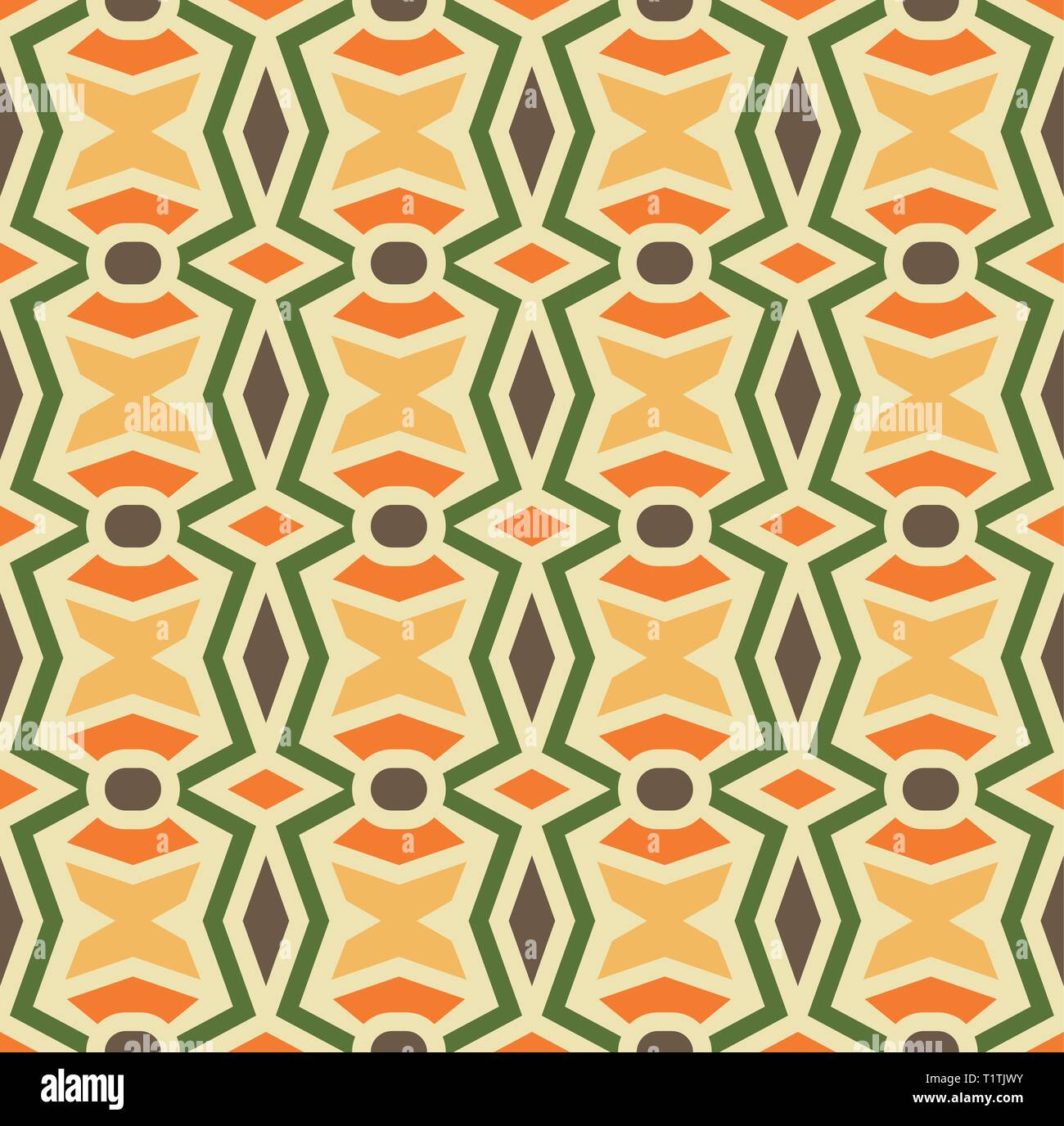 Colored repeating pattern. Seamless vector element of mosaic. Mosaic pattern. Stock Vector