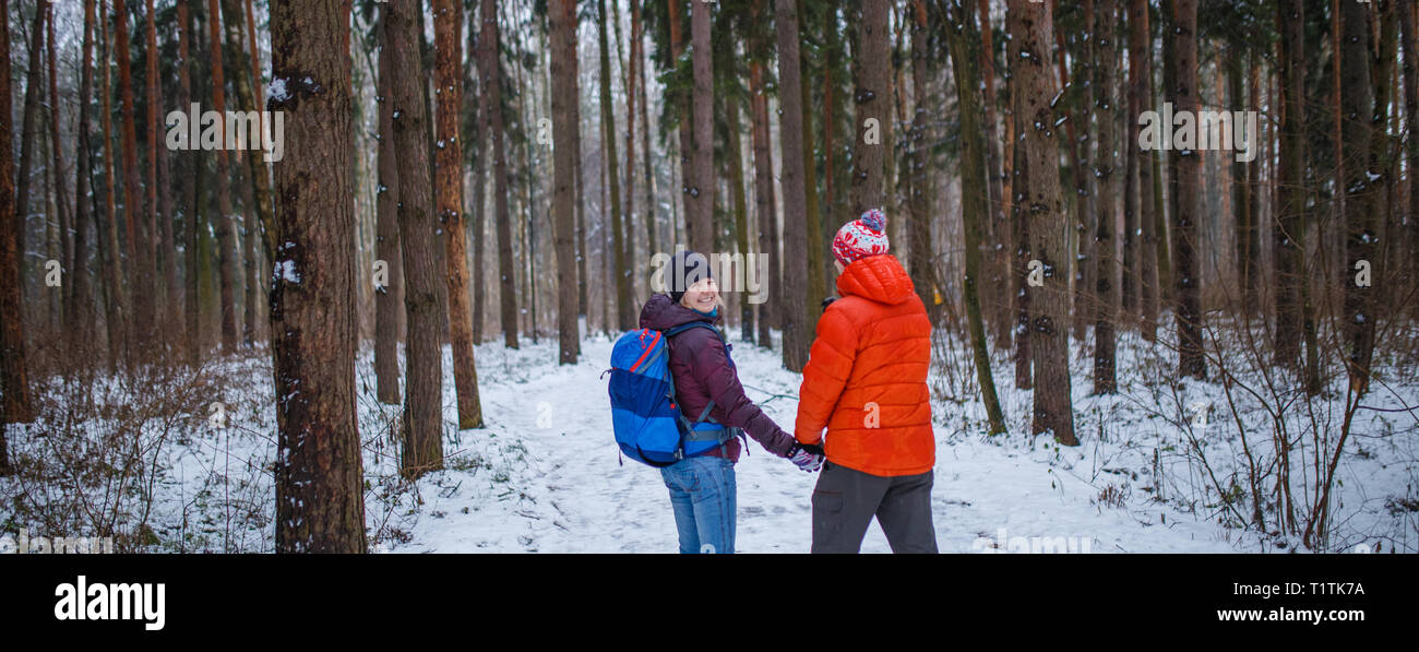 Woman winter walking energy hi-res stock photography and images - Alamy