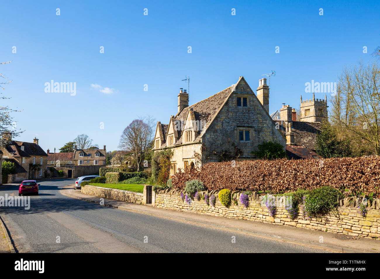 The unspoilt Cotswold village of Overbury in Worcestershire, England Stock Photo