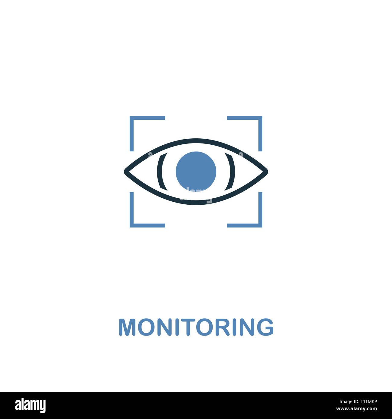 Monitoring icon in two colors. Premium design from internet security ...