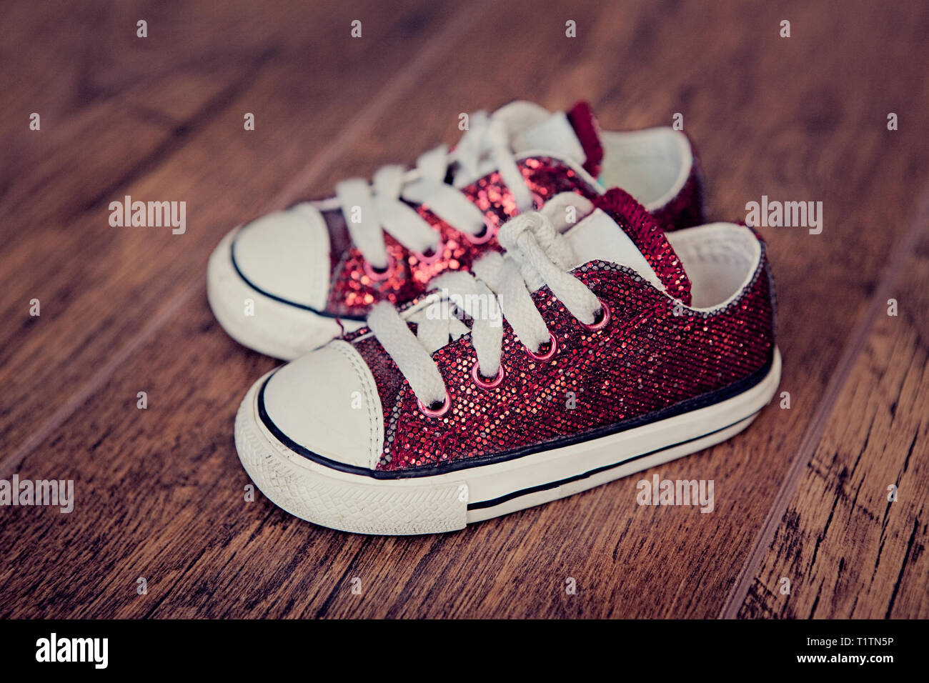 glitter red sneakers