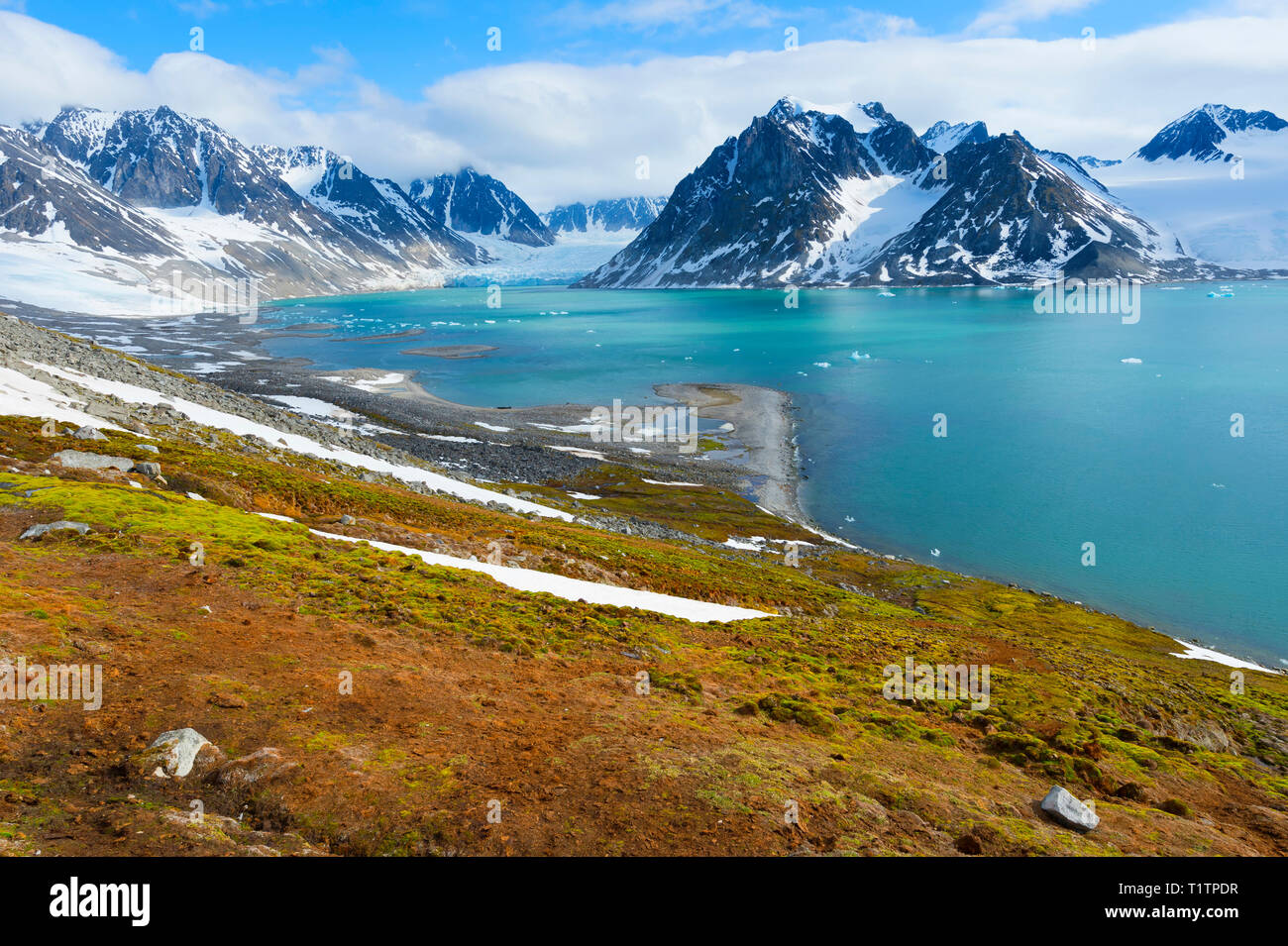 Magdalena Fjord, Spitsberg Island, Svalbard Archipelago, Norway Stock Photo