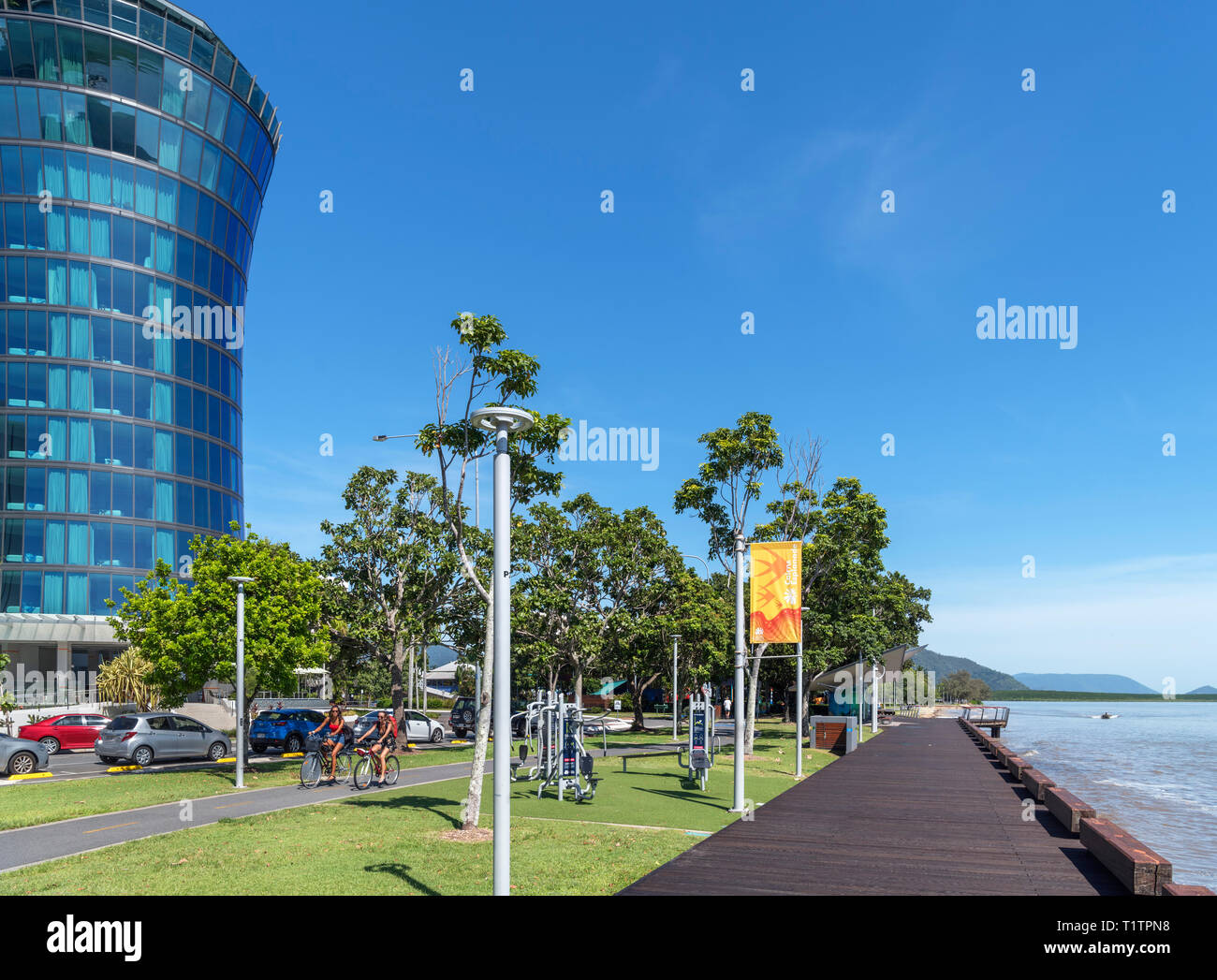 Seafront Esplanade, Cairns, Queensland, Australia Stock Photo