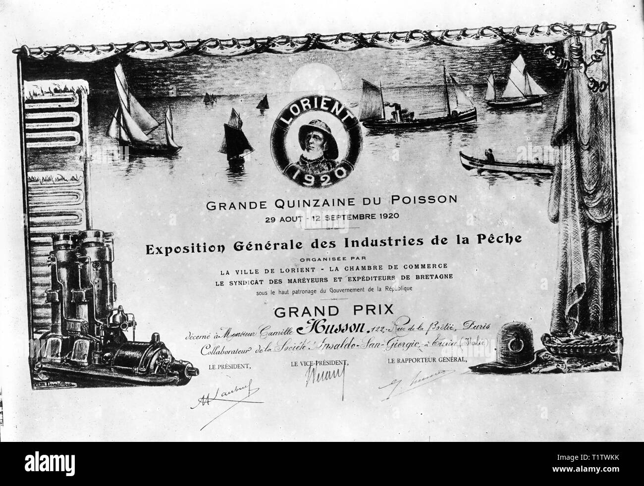 Poster of Exposition generale des industries de la peche Stock Photo