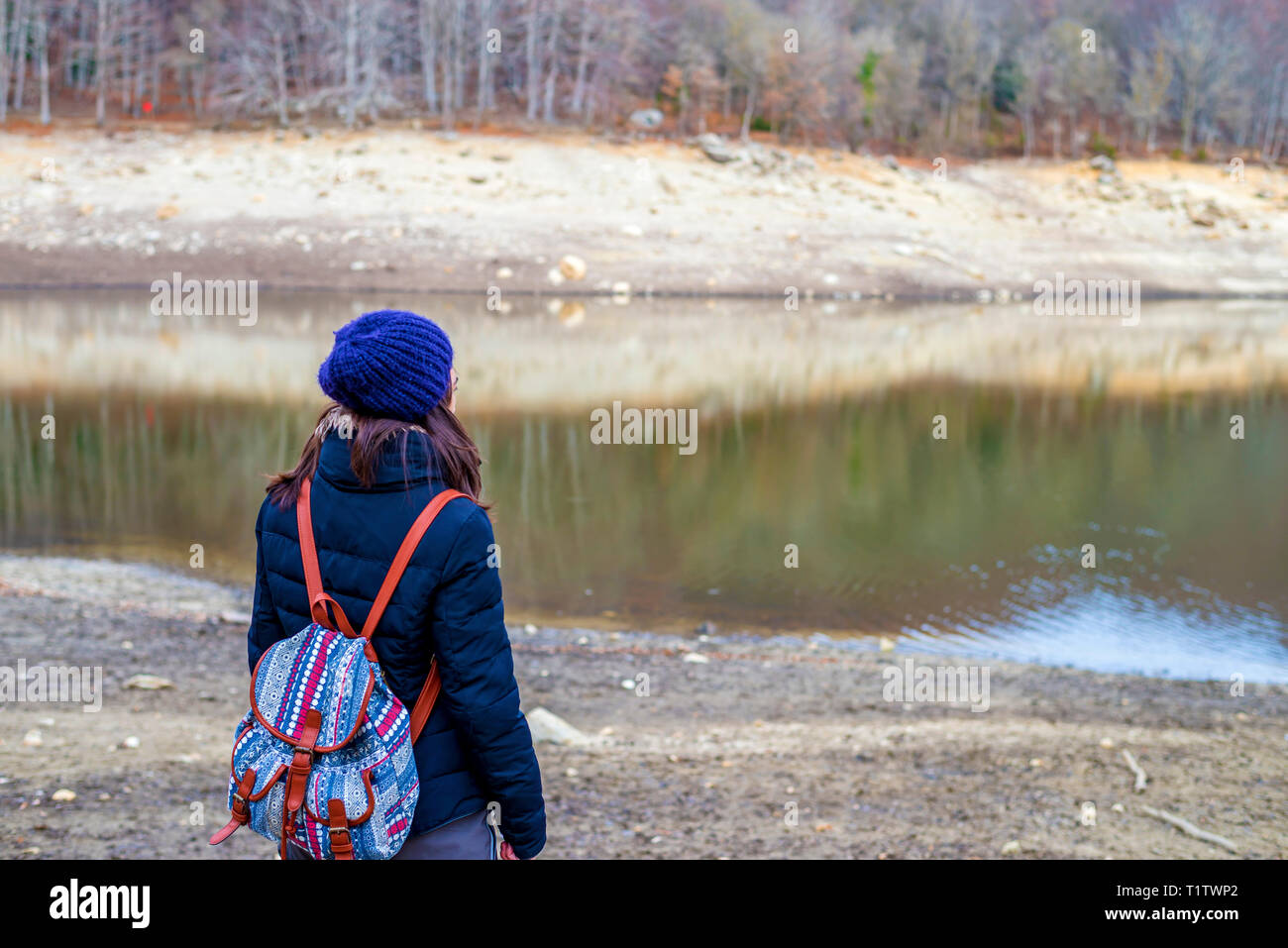 Beautiful woman hiking leaves hi-res stock photography and images - Alamy