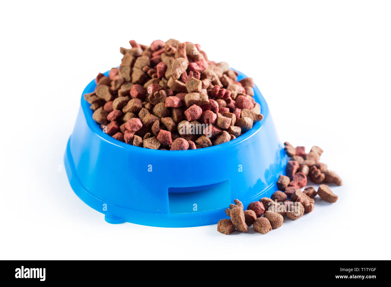 dry dog food isolated on white background Stock Photo - Alamy